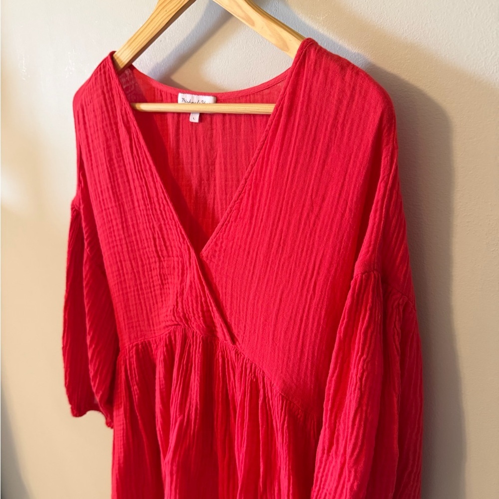 Michael Stars Isabella Cotton Gauze Midi Dress - Picture 3 of 7